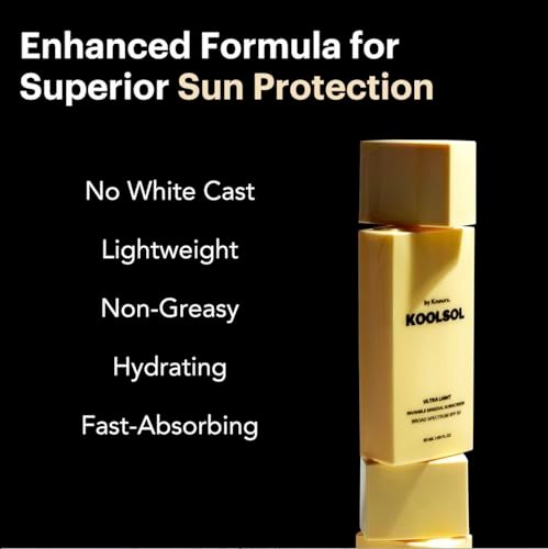 KOOLSOL Mineral Invisible Korean Centella Face Sunscreen SPF 50+ | No White Cast, Reef Safe, Non-Greasy for Sensitive Skin with Aloe, Niacinamide & Panthenol | 50mL Travel Safe Avelisse