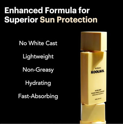 KOOLSOL Mineral Invisible Korean Centella Face Sunscreen SPF 50+ | No White Cast, Reef Safe, Non-Greasy for Sensitive Skin with Aloe, Niacinamide & Panthenol | 50mL Travel Safe Avelisse