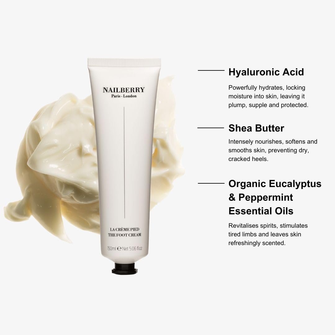 Revitalising Foot Cream – Dry Cracked Heels & Feet | Lightweight Lotion with Hyaluronic Acid, Shea Butter & Eucalyptus Peppermint Oils | Vegan & 99% Natural | 50 ml - görsel 3