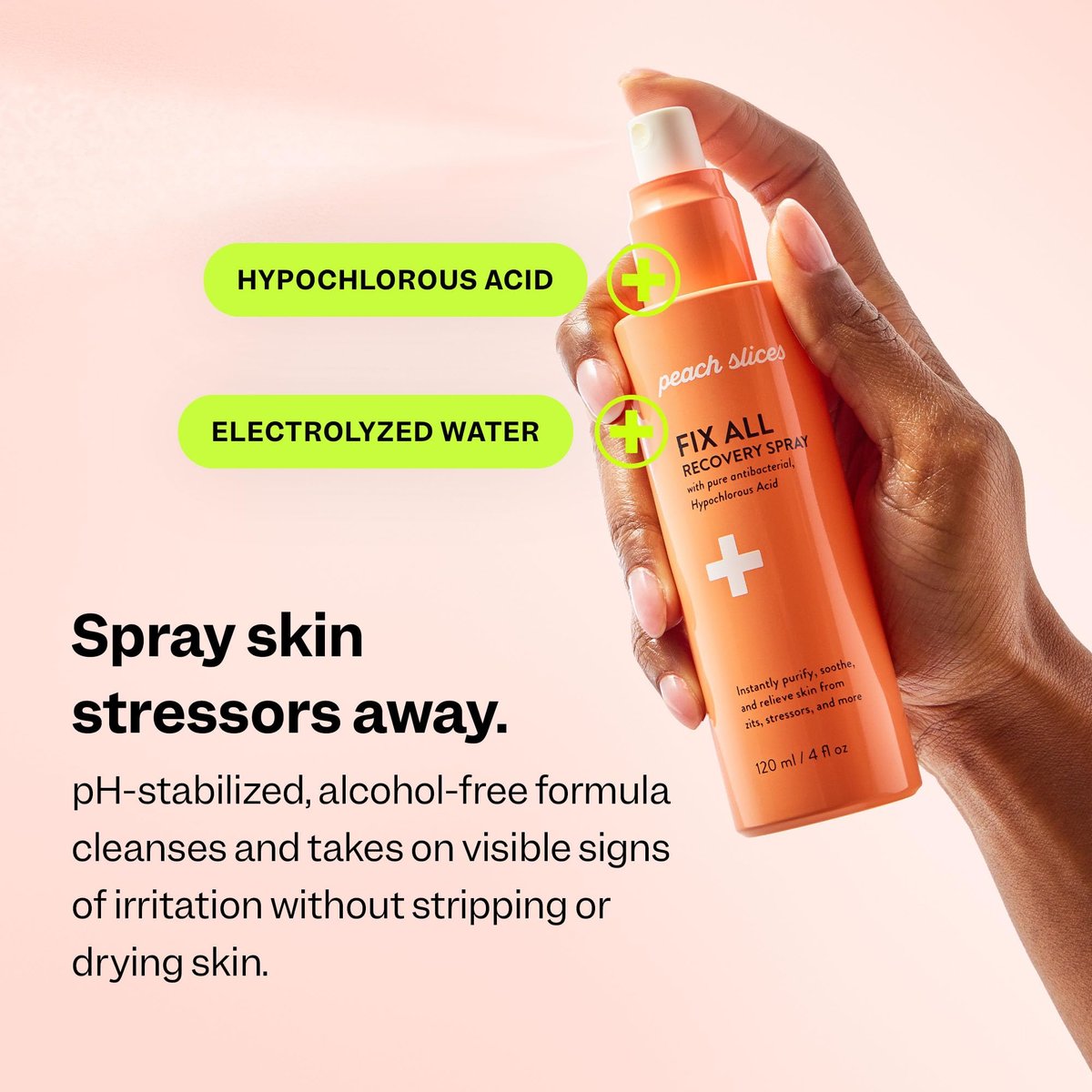 Peach Slices Fix All Recovery Spray - Hypochlorous Acid Face Mist for Acne, Redness, and Stressed Skin - Vegan & Cruelty-Free Korean Skincare (4 oz) - görsel 5