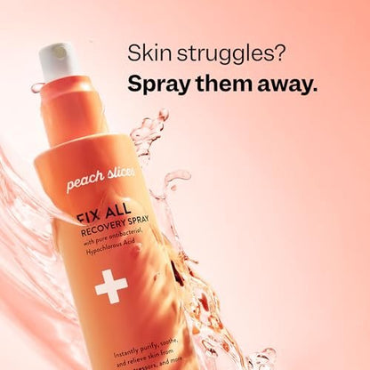Peach Slices Fix All Recovery Spray - Hypochlorous Acid Face Mist for Acne, Redness, and Stressed Skin - Vegan & Cruelty-Free Korean Skincare (4 oz)
