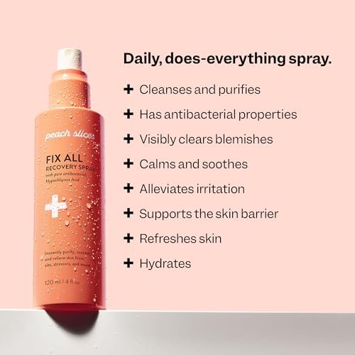 Peach Slices Fix All Recovery Spray - Hypochlorous Acid Face Mist for Acne, Redness, and Stressed Skin - Vegan & Cruelty-Free Korean Skincare (4 oz) - görsel 4