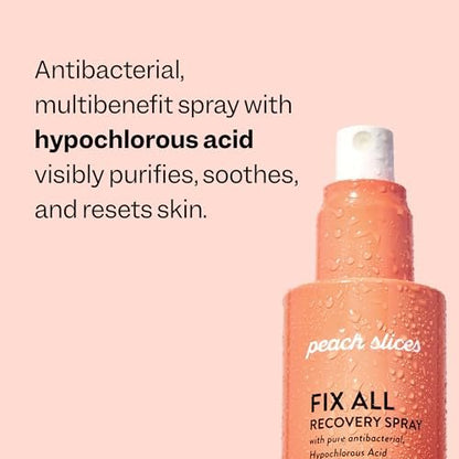 Peach Slices Fix All Recovery Spray - Hypochlorous Acid Face Mist for Acne, Redness, and Stressed Skin - Vegan & Cruelty-Free Korean Skincare (4 oz)