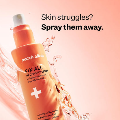 Peach Slices Fix All Recovery Spray - Hypochlorous Acid Face Mist for Acne, Redness, and Stressed Skin - Vegan & Cruelty-Free Korean Skincare (4 oz)