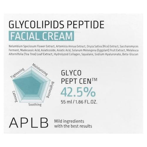 APLB Glycolipids Peptide Facial Cream – GLYCO PEPT CEN™ 42.5% – Korean Anti-Aging & Deep Hydration Moisturizer (1.86 Fl Oz) - görsel 4