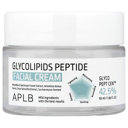 APLB Glycolipids Peptide Facial Cream – GLYCO PEPT CEN™ 42.5% – Korean Anti-Aging & Deep Hydration Moisturizer (1.86 Fl Oz)