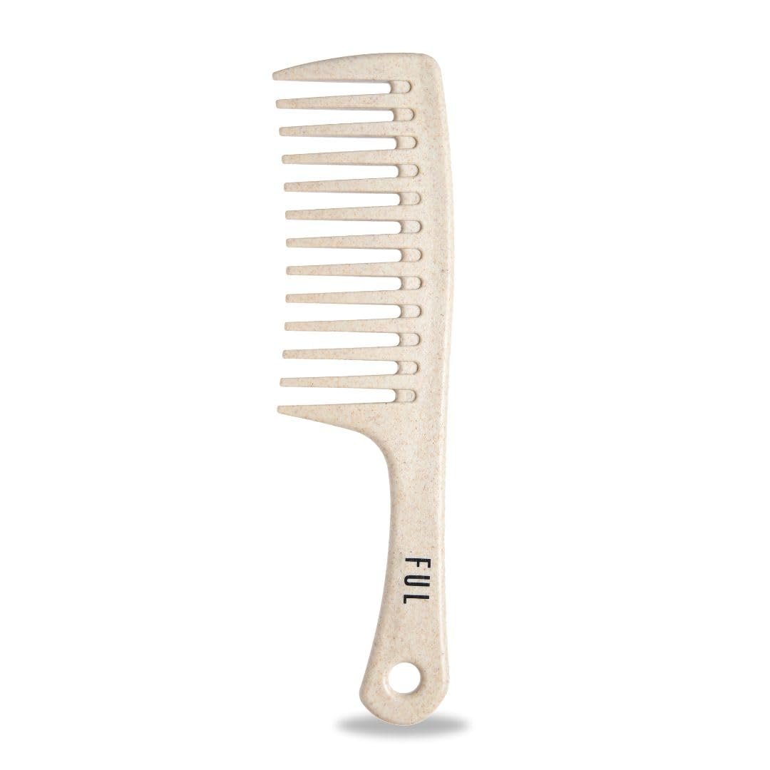 FUL Wide Tooth Comb for Curly, Afro, and Wavy Hair - Gentle Detangling Comb for Women and Men - Ideal Shower Comb for Styling - görsel 1