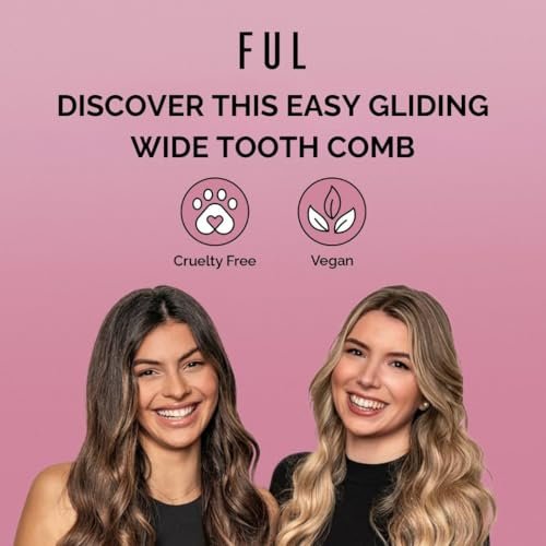 FUL Wide Tooth Comb for Curly, Afro, and Wavy Hair - Gentle Detangling Comb for Women and Men - Ideal Shower Comb for Styling - görsel 10
