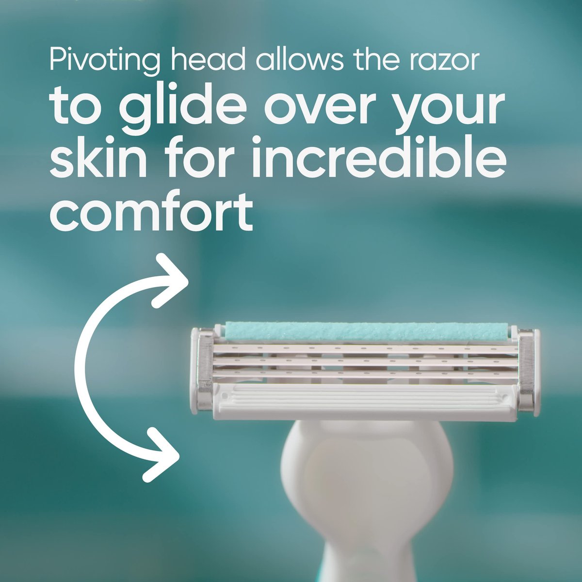 Gillette Venus Simply 3 Sensitive Disposable Razors for Women, 12 Count, White & Turquoise - görsel 11