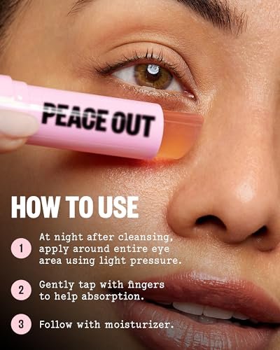 PEACE OUT Retinol Eye Jelly Stick - Hydrating Under Eye Treatment for Fine Lines & Wrinkles with Encapsulated Retinol, Peptides & Squalane (0.14 oz) Avelisse