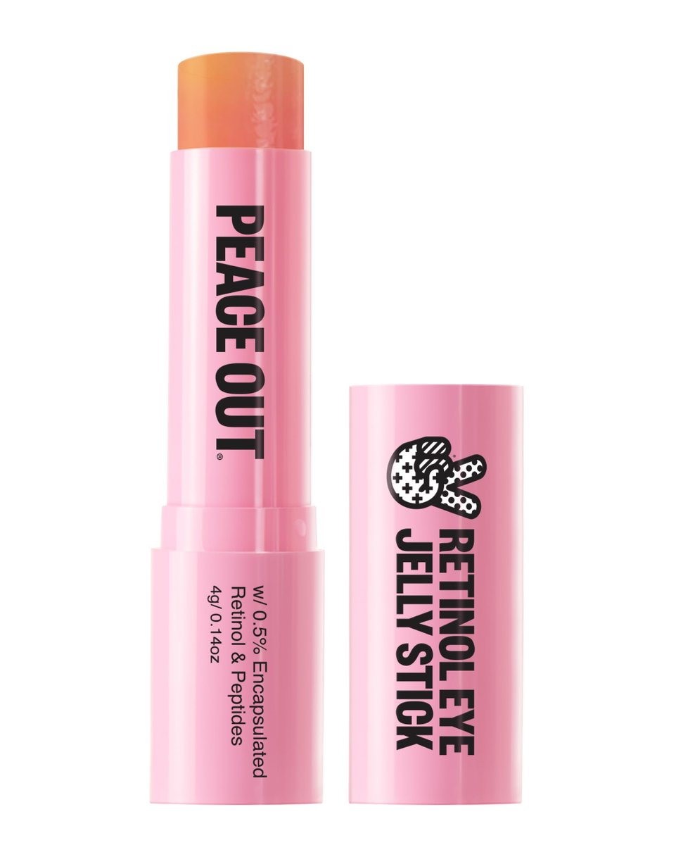 PEACE OUT Retinol Eye Jelly Stick - Hydrating Under Eye Treatment for Fine Lines & Wrinkles with Encapsulated Retinol, Peptides & Squalane (0.14 oz) Avelisse