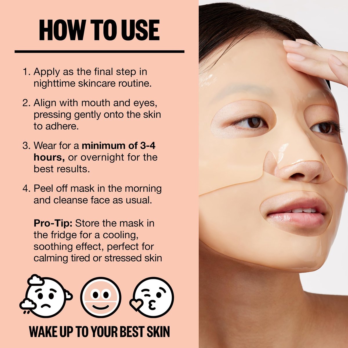 PEACE OUT Overnight Bio-Collagen Recovery Mask – Vegan Collagen & Hyaluronic Acid Sheet Mask for Deep Hydration (1 Count) - görsel 9