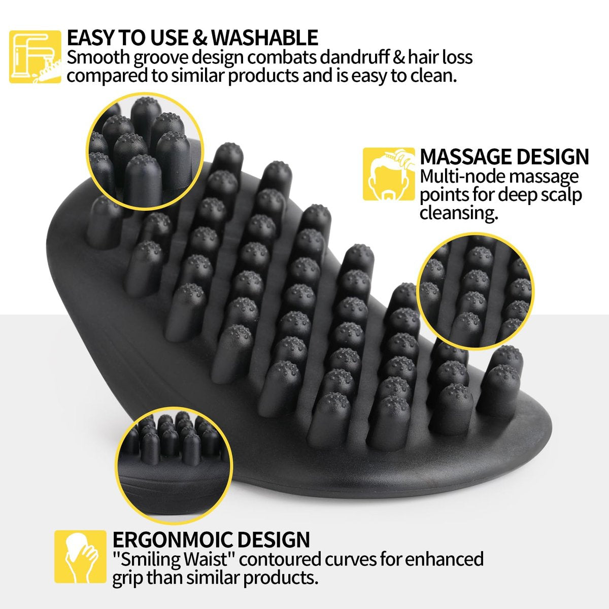 Twist Styler Brush for Black Men - Premium Durable Washable Hair Sponge for Curls, Afro 4C Hair & Coiled Textures - Ergonomic Grip Home Styling Essential Hair Brush for Men & Barbers Avelisse