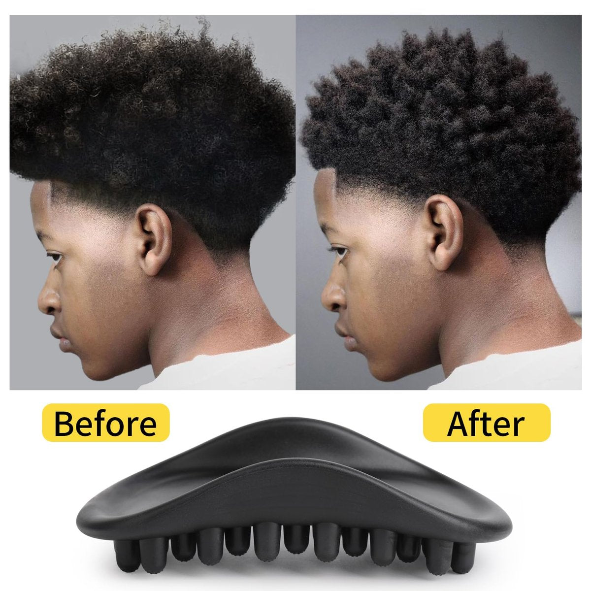 Twist Styler Brush for Black Men - Premium Durable Washable Hair Sponge for Curls, Afro 4C Hair & Coiled Textures - Ergonomic Grip Home Styling Essential Hair Brush for Men & Barbers Avelisse