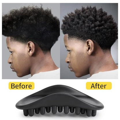Twist Styler Brush for Black Men - Premium Durable Washable Hair Sponge for Curls, Afro 4C Hair & Coiled Textures - Ergonomic Grip Home Styling Essential Hair Brush for Men & Barbers Avelisse
