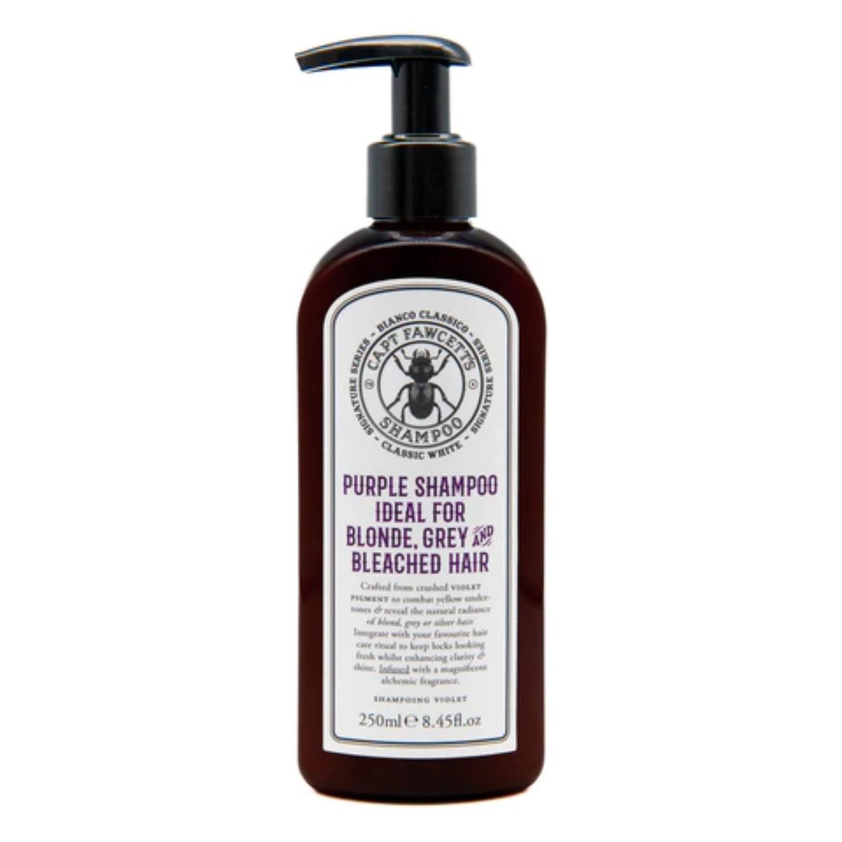 CAPTAIN FAWCETT Bianco Classico Shampoo - Sulfate-Free Anti-Dandruff & Hair Growth Shampoo for Dry Scalp, Oily Hair & Seborrheic Dermatitis - 250ml - görsel 1