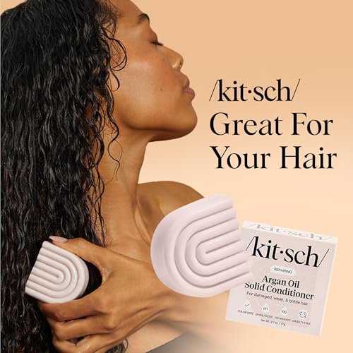 Kitsch Argan Oil Conditioner Bar – Repairing & Moisturizing Solid Conditioner for Damaged, Frizzy Hair – Sulfate-Free, Paraben-Free – Made in USA – 2.7 oz - görsel 14