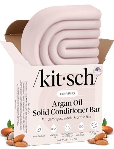 Kitsch Argan Oil Conditioner Bar – Repairing & Moisturizing Solid Conditioner for Damaged, Frizzy Hair – Sulfate-Free, Paraben-Free – Made in USA – 2.7 oz - görsel 2