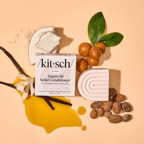 Kitsch Argan Oil Conditioner Bar – Repairing & Moisturizing Solid Conditioner for Damaged, Frizzy Hair – Sulfate-Free, Paraben-Free – Made in USA – 2.7 oz - görsel 18