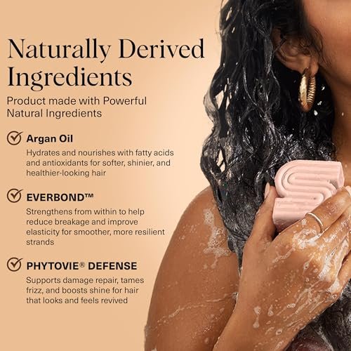 Kitsch Argan Oil Shampoo Bar for Hair Growth – Repairing & Moisturizing Shampoo for Women & Men – Paraben, Phthalates, Silicone & Sulfate Free – Made in USA, 3.2 oz - görsel 5