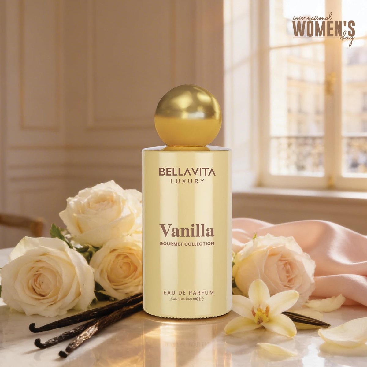 Bellavita Luxury Vanilla Eau de Parfum - 100 ml | Gourmet Coconut & Vanilla Unisex Fragrance for Men and Women - görsel 4