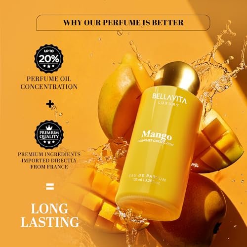 Bellavita Luxury Mango Eau de Parfum | 100 ml (3.4 fl.oz.) | Gourmet Unisex Fragrance with Mango, Ylang, and Siam Benzoin Notes - görsel 6
