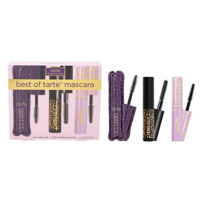 Tarte Best of Tarte Mascara Trio Set – Travel Size Tubing Mascaras for Volume & Length, Smudge-Proof, Flake-Free, Easy Removal, Cruelty-Free, Black Avelisse