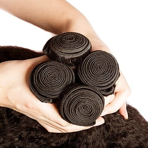 HrceYocr #4 Brown Yaki Straight Human Hair Bundles 24 26 28 Inch – Unprocessed Brazilian Virgin Hair Weave 3 Bundle Pack (50g/Bundle) - görsel 8
