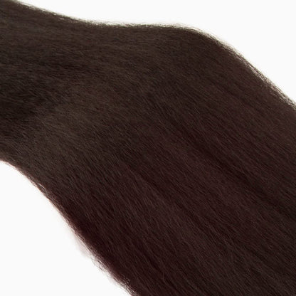 HrceYocr #4 Brown Yaki Straight Human Hair Bundles 24 26 28 Inch – Unprocessed Brazilian Virgin Hair Weave 3 Bundle Pack (50g/Bundle)