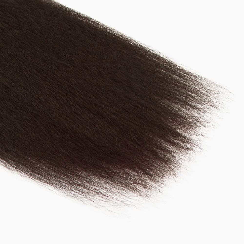 HrceYocr #4 Brown Yaki Straight Human Hair Bundles 24 26 28 Inch – Unprocessed Brazilian Virgin Hair Weave 3 Bundle Pack (50g/Bundle) - görsel 11