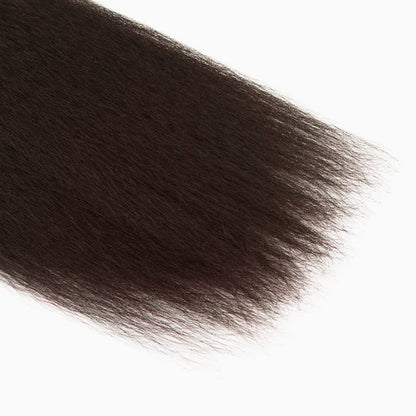 HrceYocr #4 Brown Yaki Straight Human Hair Bundles 24 26 28 Inch – Unprocessed Brazilian Virgin Hair Weave 3 Bundle Pack (50g/Bundle)