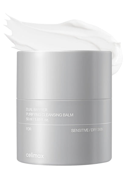 celimax Dual Barrier Purifying Cleansing Balm with Ceramides - Waterproof Makeup Remover & Pore Cleansing Daily Cleanser, 50ml
