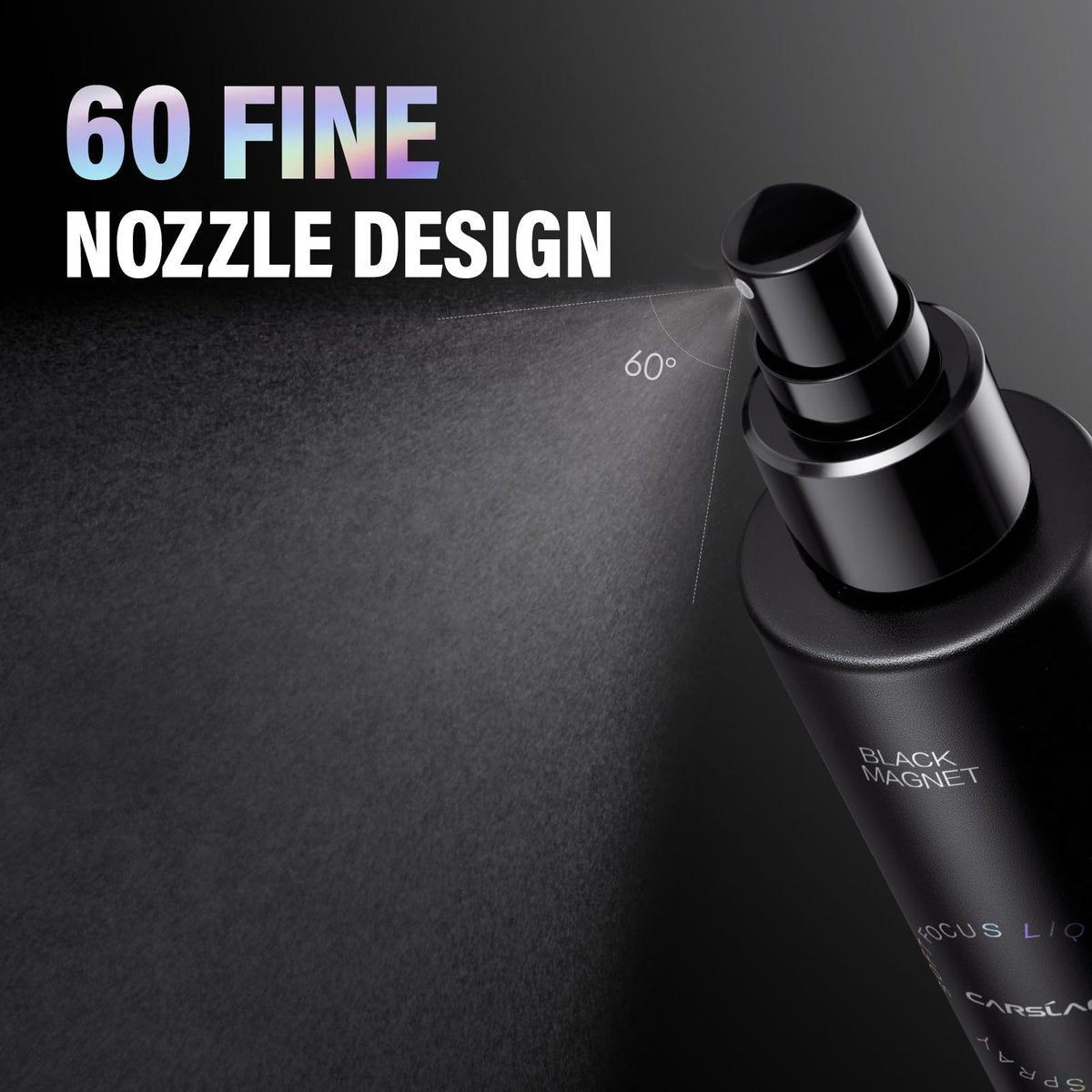 CARSLAN Black Magnet Liquid Powder Makeup Setting Spray – 16H Long-Lasting Oil Control & Waterproof Finish, 3.4 Fl Oz Avelisse