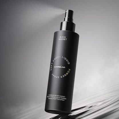 CARSLAN Black Magnet Liquid Powder Makeup Setting Spray – 16H Long-Lasting Oil Control & Waterproof Finish, 3.4 Fl Oz Avelisse