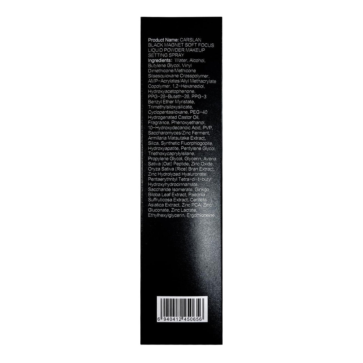 CARSLAN Black Magnet Liquid Powder Makeup Setting Spray – 16H Long-Lasting Oil Control & Waterproof Finish, 3.4 Fl Oz Avelisse