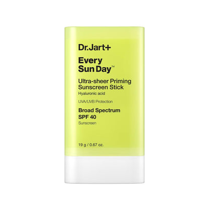 Dr.Jart+ Every Sun Day Invisible Korean Priming Sunscreen Stick SPF 40 with Hyaluronic Acid - Travel Size 0.67 oz Avelisse