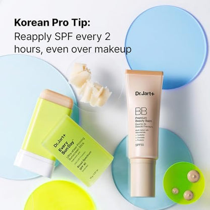 Dr.Jart+ Every Sun Day Invisible Korean Priming Sunscreen Stick SPF 40 with Hyaluronic Acid - Travel Size 0.67 oz Avelisse
