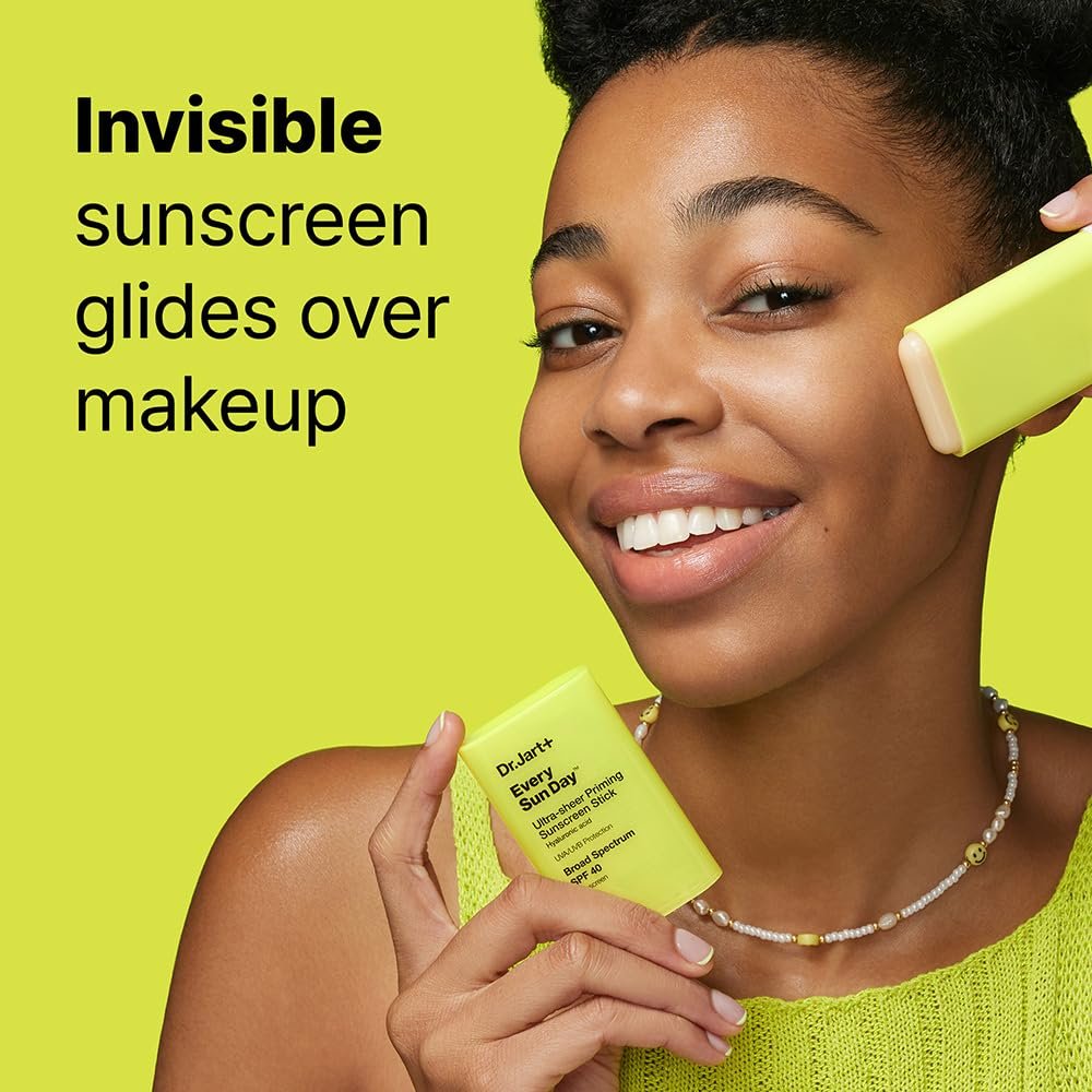 Dr.Jart+ Every Sun Day Invisible Korean Priming Sunscreen Stick SPF 40 with Hyaluronic Acid - Travel Size 0.67 oz Avelisse