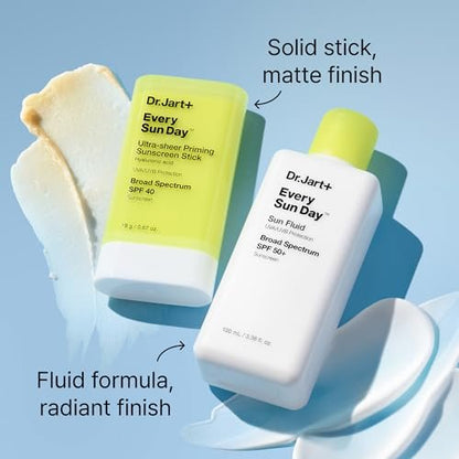 Dr.Jart+ Every Sun Day Invisible Korean Priming Sunscreen Stick SPF 40 with Hyaluronic Acid - Travel Size 0.67 oz Avelisse