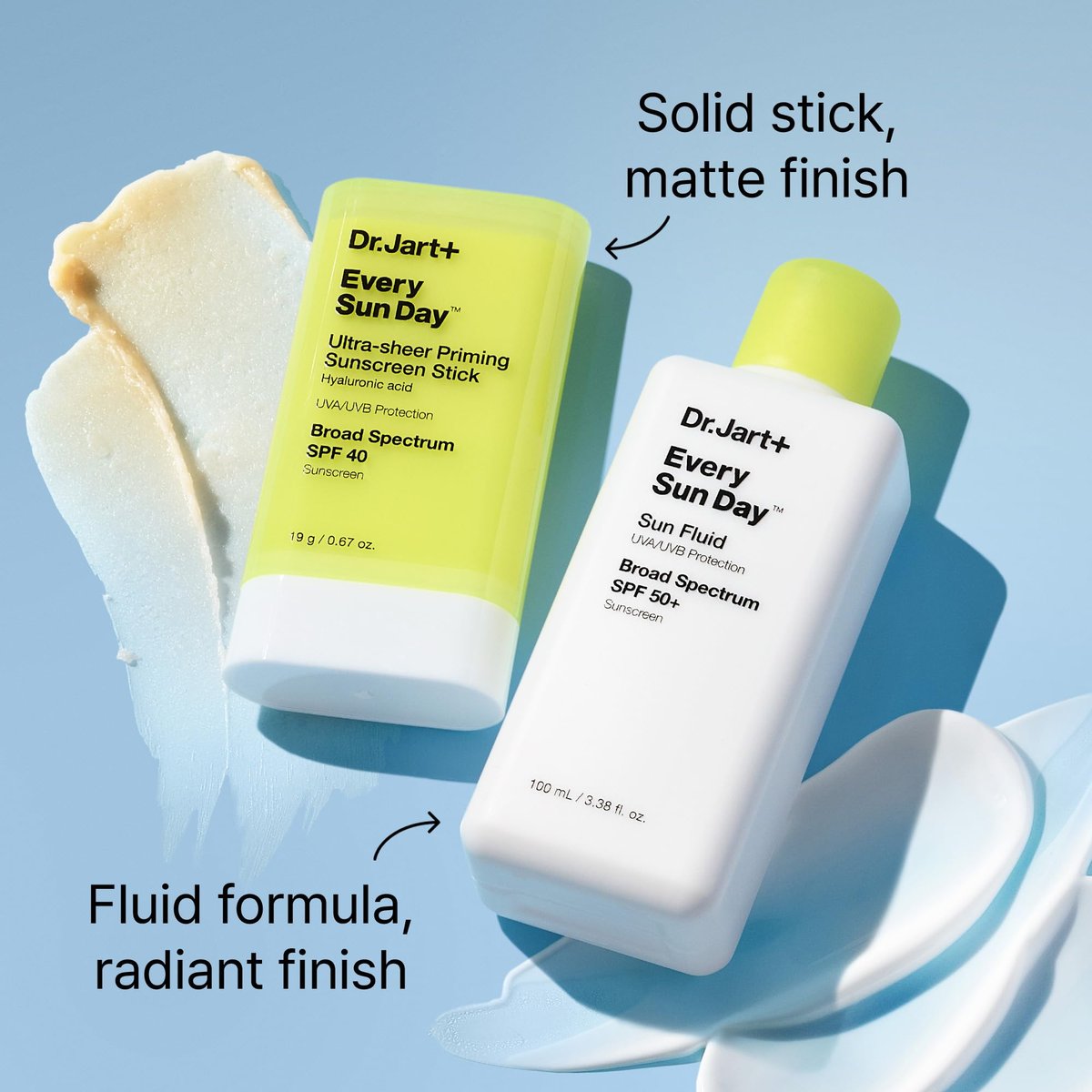 Dr.Jart+ Every Sun Day Invisible Korean Priming Sunscreen Stick SPF 40 with Hyaluronic Acid - Travel Size 0.67 oz Avelisse