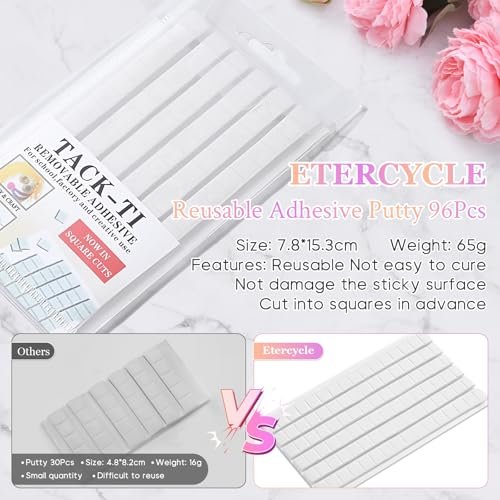 Etercycle Nail Stand 2 Set – Magnetic Press On Nail Holder for Painting, Nail Tech Must Haves, Practice Acrylic Nail Art Tools for Home DIY Salon, Includes 96 Pcs Sticky Putty (Pink) - görsel 12