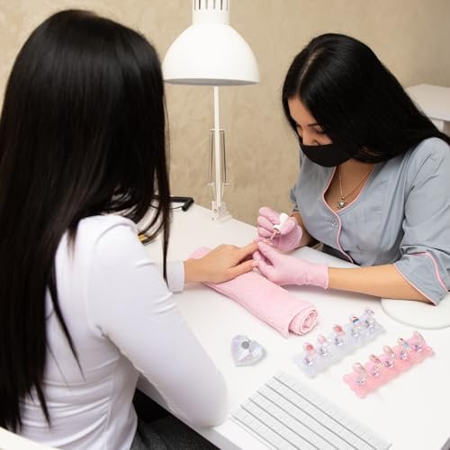 Etercycle Nail Stand 2 Set – Magnetic Press On Nail Holder for Painting, Nail Tech Must Haves, Practice Acrylic Nail Art Tools for Home DIY Salon, Includes 96 Pcs Sticky Putty (Pink) - görsel 14