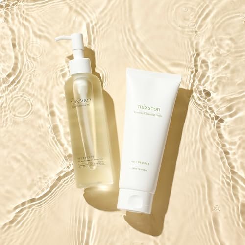 mixsoon Double Cleansing Set - 2-Step Routine with Cica Foam & Bean Cleansing Oil for Gentle Deep Clean & Hydrating Care, 150ml + 195ml Korean Glass Skin - görsel 3