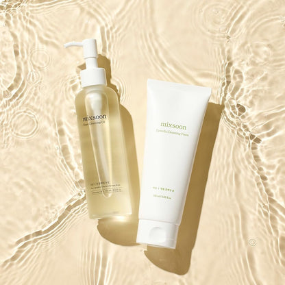 mixsoon Double Cleansing Set - 2-Step Routine with Cica Foam & Bean Cleansing Oil for Gentle Deep Clean & Hydrating Care, 150ml + 195ml Korean Glass Skin