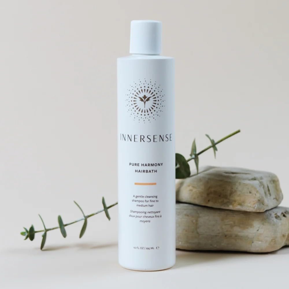 INNERSENSE Pure Harmony Hairbath Shampoo & Inspiration Conditioner Duo - Non-Toxic, Cruelty-Free Clean Haircare, 10 fl oz Each Avelisse