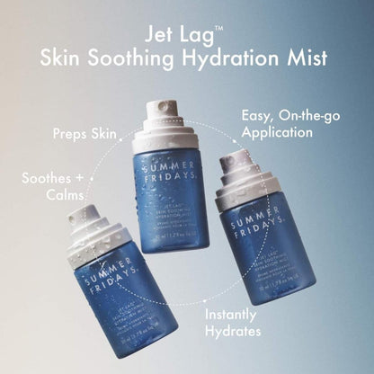 Summer Fridays Jet Lag Skin Soothing Hydration Face Mist – Ultra-Fine Facial Spray for Glowing Skin, 1.7 Fl Oz