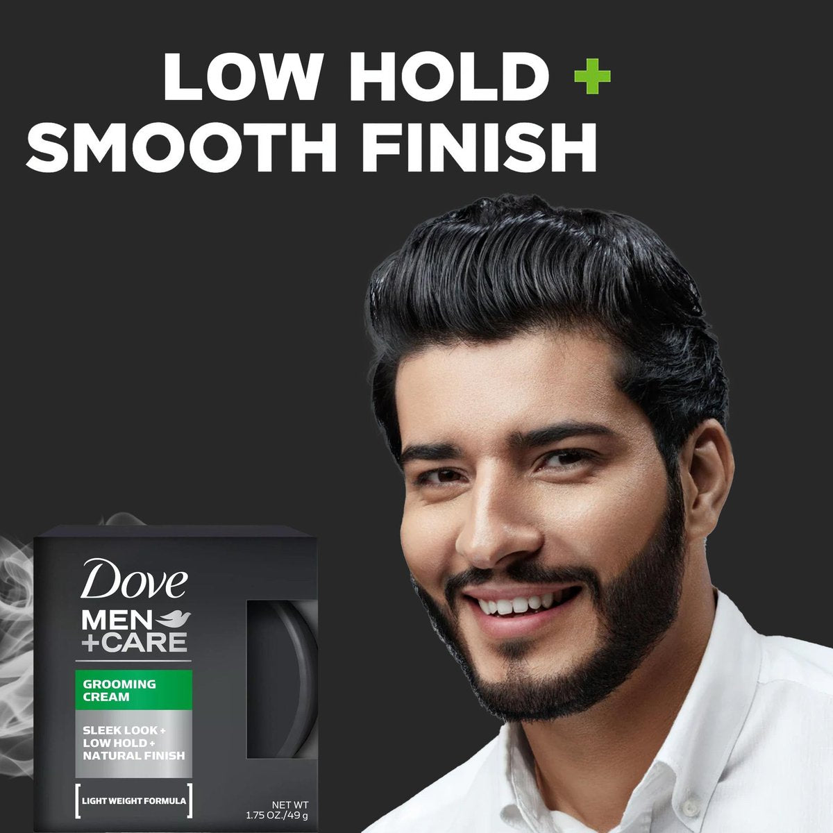 Dove Men+Care Grooming Cream, 3 Pack - Lightweight Hair Styling Cream for Men, Low Hold, Defines & Conditions, Natural Texture, 1.75 oz Each Avelisse