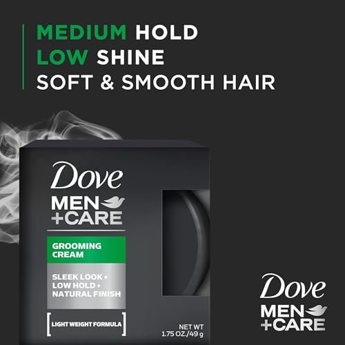 Dove Men+Care Grooming Cream, 3 Pack - Lightweight Hair Styling Cream for Men, Low Hold, Defines & Conditions, Natural Texture, 1.75 oz Each Avelisse