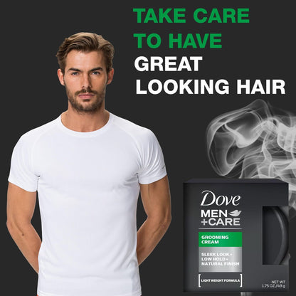 Dove Men+Care Grooming Cream, 3 Pack - Lightweight Hair Styling Cream for Men, Low Hold, Defines & Conditions, Natural Texture, 1.75 oz Each Avelisse