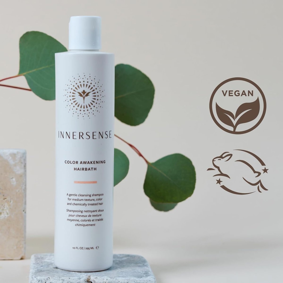 INNERSENSE Organic Beauty Color Awakening Hairbath Shampoo + Daily Conditioner Duo | Non-Toxic, Cruelty-Free Clean Haircare (10 fl oz each) Avelisse